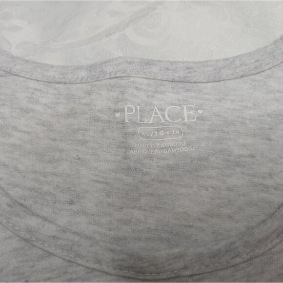 Place Girls Flip Sequin Watermelon Cat Fox Tank Top Light Gray Pink Size 14 XL - Picture 5 of 9